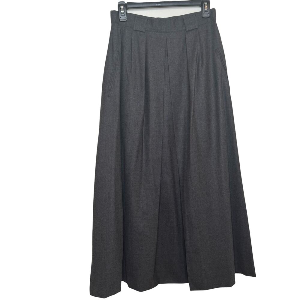 Vtg Louis, Boston Wool Cashmere Blend Gray Midi Skirt Made in West Germany
